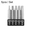 Triangular Plum Blossom Bit Set - 5pcs Chrome Vanadium Steel Magnetic - 1