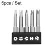 5pcs Chrome Vanadium Steel Bit Set for Appliance Repair - Magnetic - 1