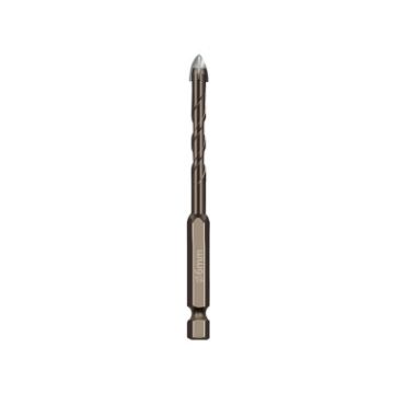 6mm Hex Shank Spiral Flute Alloy Drill Bits for Glass Tile, 4 Edge - 1
