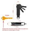 Red Forged Carbon Compact Key Organizer - Holds 2-6 Keys, Metal Chain - 3