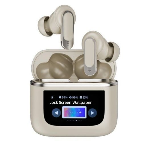 V8 Gold Smart Touch ANC Noise Reduction Wireless Bluetooth Earphones - 1