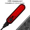 USB Rechargeable White Bicycle Tail Light - Mountain Bike Night Lamp - 5