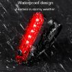 USB Rechargeable White Bicycle Tail Light - Mountain Bike Night Lamp - 8