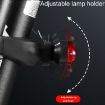 USB Rechargeable White Bicycle Tail Light - Mountain Bike Night Lamp - 9