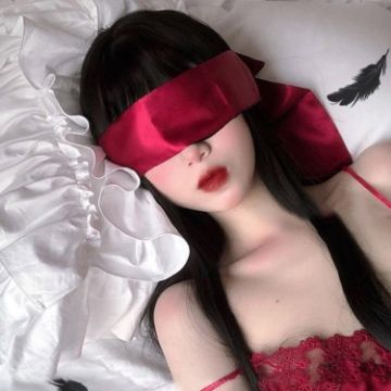 Wine Red Ribbon Erotic Eye Mask Bondage Tie Up Toys for Adults - 1