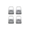 Mini Small Square Transparent Table & Chair Leg Covers - 4pcs Set, Non-Slip - 1