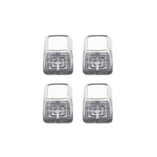 Mini Small Square Transparent Table & Chair Leg Covers - 4pcs Set, Non-Slip - 1