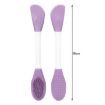 Dual Head Silicone Face Mask Brush - 2pcs Pink Cleansing & Massage Tool - 4