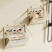 Foldable Waterproof Bathroom Hanging Bag with Lid - Large Beige - 2
