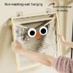 Foldable Waterproof Bathroom Hanging Bag with Lid - Large Beige - 8