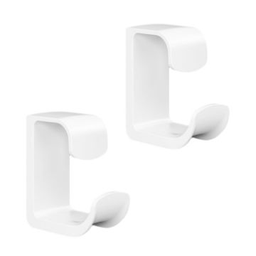 Bathroom Shelf & Washbasin Hook - No-Punch Wall Storage Rack (2pcs, White) - 1