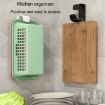 Bathroom Shelf & Washbasin Hook - No-Punch Wall Storage Rack (2pcs, White) - 8