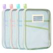 A4 Clear File Bag Pink - Student Books Stationery Storage Mesh Pouch - 3