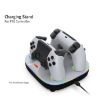 PS5 Controller Dual Charger Stand with RGB Light - White Black - 6