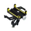 Yellow Aluminum Alloy Motorcycle & Bicycle Mobile Phone Holder - 1
