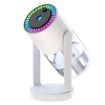 Star Projection Light Humidifier 280ml USB Car Diffuser, Rotating White - 1