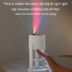 Star Projection Light Humidifier 280ml USB Car Diffuser, Rotating White - 3