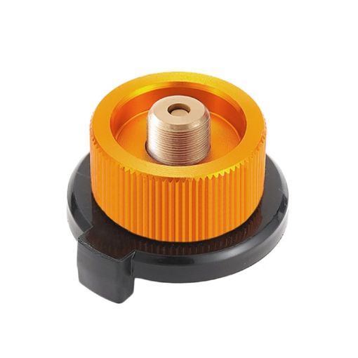 Camping Gas Cylinder Adapter Stove Connector - Small Yellow Converter - 1
