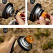 Camping Gas Cylinder Adapter Stove Connector - Small Yellow Converter - 9