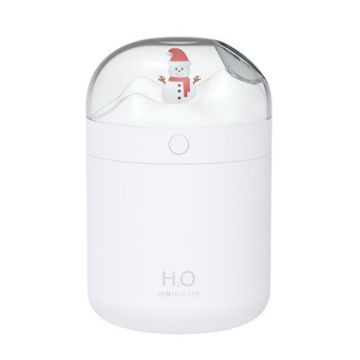 Snowman Humidifier 500ml USB Desktop with Colorful Light - White - 1