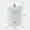 Snowman Humidifier 500ml USB Desktop with Colorful Light - White - 3