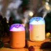 Pink 500ml Snowman Humidifier USB Desktop with Colorful Ambient Light - 2