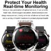 1.43" AMOLED Smartwatch Heart Rate Blood Pressure Monitor, Silver Orange Strap - 7