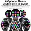 Silver Leather Strap Smartwatch: 1.43" AMOLED, Heart Rate & BP Monitor - 3
