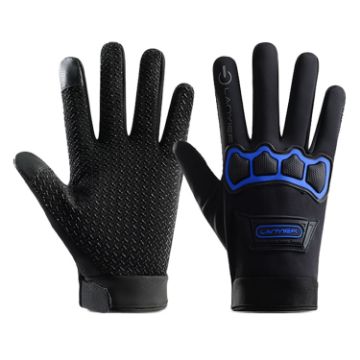 LANYIER Blue Motorcycle Riding Gloves Men - Warm, Non-slip, Touch Screen - 1