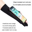 Men's Black 2-Finger Outdoor Bicycle Fishing Gloves, Breathable Anti-UV - 8