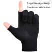 Men's Half Finger Black Ice Silk Gloves - Breathable Anti-UV for Cycling - 5