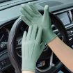 Women's Full Finger Green Outdoor Bicycle Fishing Gloves, Breathable Anti-UV - 1
