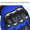 Men's Motorcycle Gloves Racing Anti-Slip Hard Shell Touchscreen Red - 7