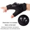 Men's Blue Half Finger Motorcycle Gloves - Tactical, Hiking, Outdoor Sports - 6