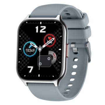 Silver Gray Smart Watch - Blood Oxygen, Sleep & Heart Rate Monitor - 1