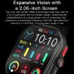 Sports Smart Watch 2.06" Ultra HD AMOLED Screen Bluetooth (Black) - 4