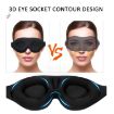 4 In 1 3D Sleep Eye Mask - Memory Foam Non-pressure Blindfold (Blue) - 4