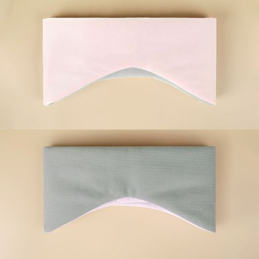 Dual-use Double-sided Eye Mask Earmuffs Noise Reduction (Pink+Gray) - 1