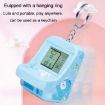 Mini Blue Arcade Game Keychain - Portable Building Block Toy Gift - 6