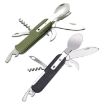 7-in-1 Multifunctional Outdoor Camping Folding Tableware - Black - 2
