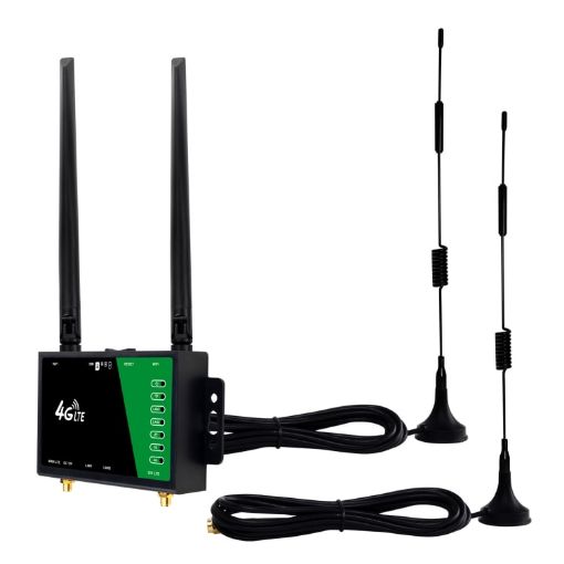 4G Wireless Plug-in Router with Detachable Antenna, EU Plug - Black WiFi Hotspot - 1