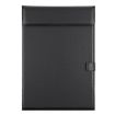 Black Leather A4 Meeting Clip Pad - Office Document & Writing Board - 1