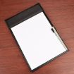 Black Leather A4 Meeting Clip Pad - Office Document & Writing Board - 2