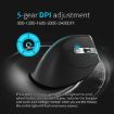 ZELOTES F36 Ergonomic Vertical Mouse, 9-Keys, Dual Bluetooth + 2.4G, White - 5