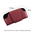 Gray Leather Car Sunglasses Organizer Sun Visor Clip Eyeglasses Case - 3