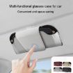 Gray Leather Car Sunglasses Organizer Sun Visor Clip Eyeglasses Case - 6