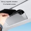 Gray Leather Car Sunglasses Organizer Sun Visor Clip Eyeglasses Case - 7