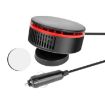 12V Car Heater 360 Adjustable Defogger & Defroster Fan (Black Red) - 1