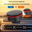 12V Car Heater 360 Adjustable Defogger & Defroster Fan (Black Red) - 6