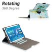 UMIDIGI G1 Tab 10-11" Universal 360 Rotation Leather Case Blue Map - 6